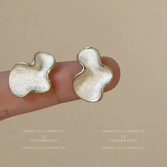 Irregular INS Vintage Style Enamel Glaze Earrings - Picture 4 of 6